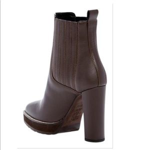 New Brunello Cucinelli brown Leather Boots sz 37